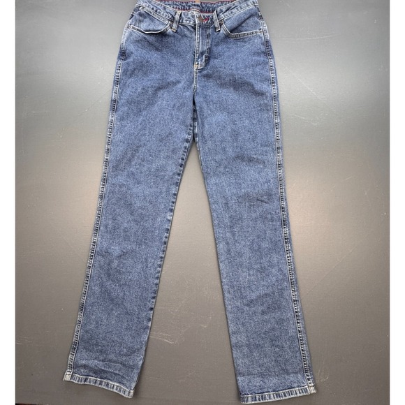 Vintage Wrangler Jeans Women's 5 High Rise Straight Leg Blue Denim Red Tag Y2K - Picture 1 of 15